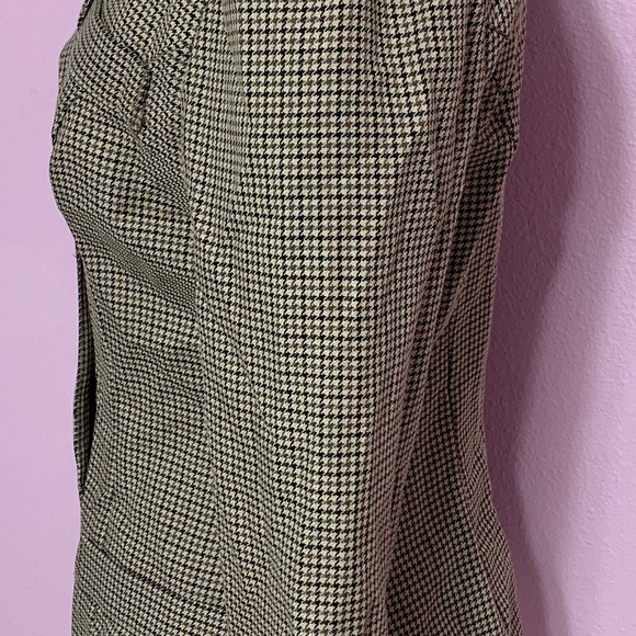 Vintage La Belle Women's Tan Houndstooth Blazer Jacket 3. J2 - Picture 14 of 14